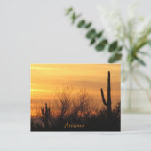 Arizona Sunset-3 Briefkaart (Staand voorkant)