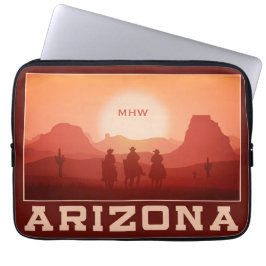 Arizona Sunset aangepaste monogram laptophoezen Laptop Sleeve