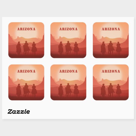 Arizona Sunset aangepaste tekst stickers (Vel)