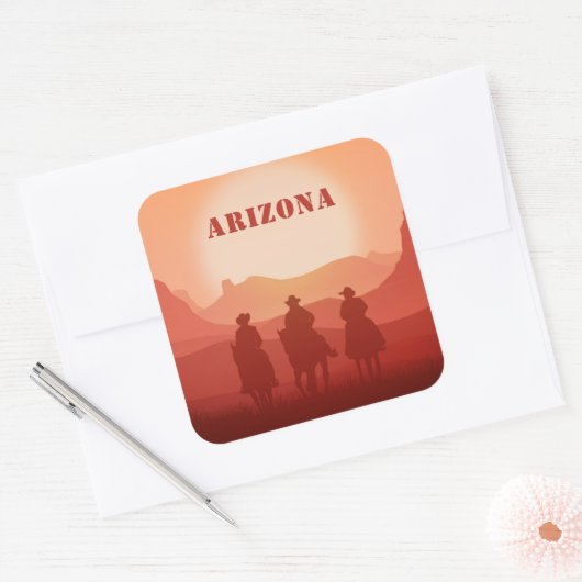 Arizona Sunset aangepaste tekst stickers (Envelop)
