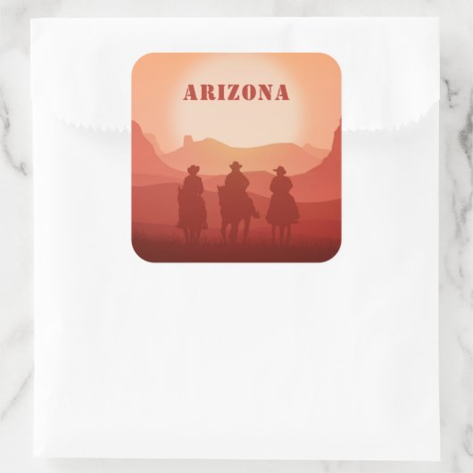Arizona Sunset aangepaste tekst stickers (Tas)