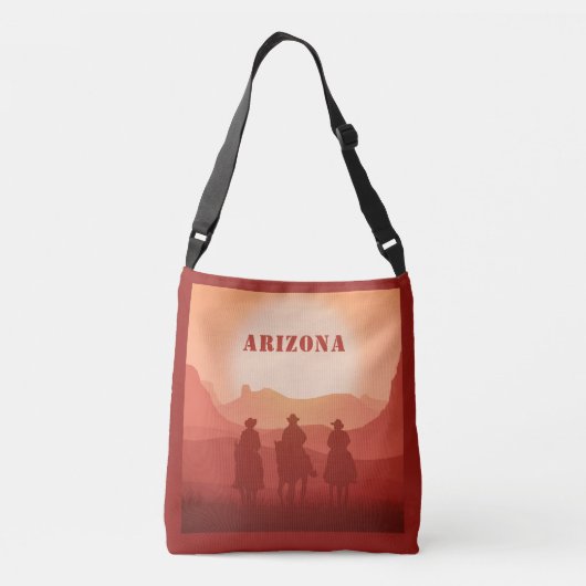 Arizona Sunset aangepaste tekstzakken Crossbody Tas (Achterkant)