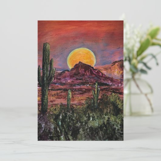 Arizona Sunset Bedankkaart (Staand voorkant)