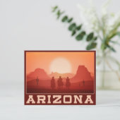 Arizona Sunset briefkaart (Staand voorkant)