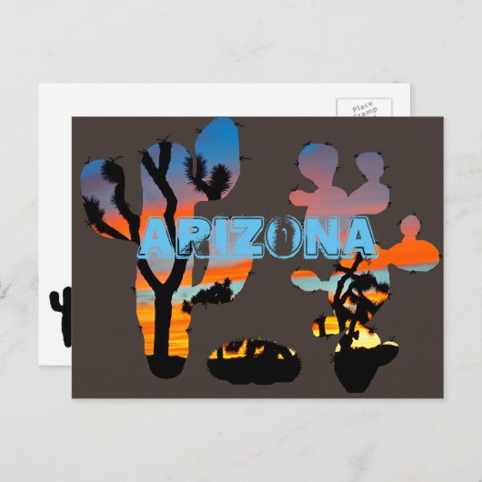 Arizona Sunset Briefkaart (Voorkant / Achterkant)