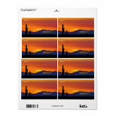 Arizona Sunset / Bright Oranje / Saguaro Cactus Etiket (Full Sheet)