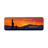 Arizona Sunset / Bright Oranje / Saguaro Cactus Etiket (Voorkant)