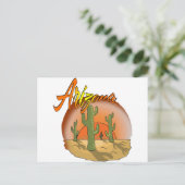 ARIZONA Sunset Cactus Briefkaart (Staand voorkant)