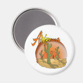 ARIZONA Sunset Cactus Magneet (Voorkant / Achterkant)