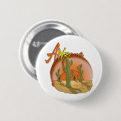 ARIZONA Sunset Cactus Ronde Button 5,7 Cm (Voorkant /achterkant)