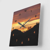 Arizona Sunset Clock Vierkante Klok (Hoek)