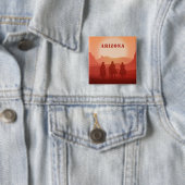 Arizona Sunset custom magnet Vierkante Button 5,1 Cm (In situ)