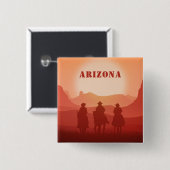 Arizona Sunset custom magnet Vierkante Button 5,1 Cm (Voorkant /achterkant)