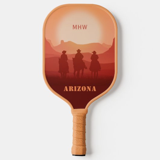 Arizona Sunset custom monogram Pickleball Paddle (Achterkant)