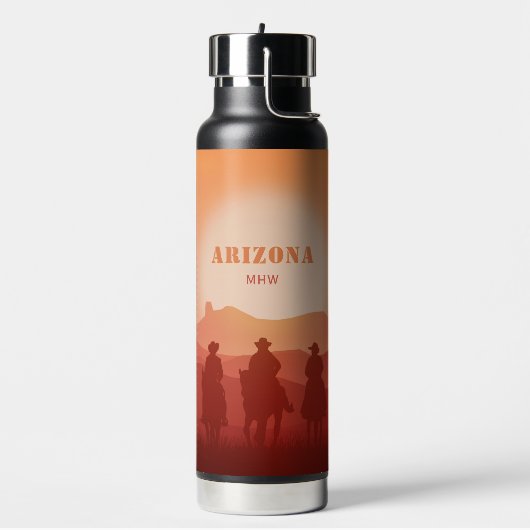 Arizona Sunset custom monogram Waterfles (Links)