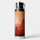 Arizona Sunset custom monogram Waterfles (Achterkant)