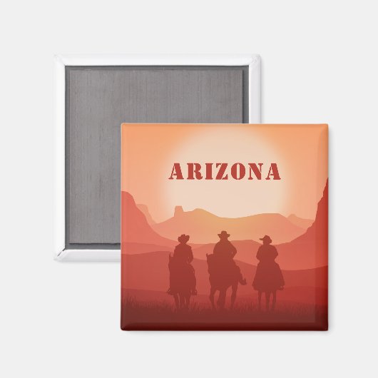 Arizona Sunset custom text magnet (Voorkant / Achterkant)