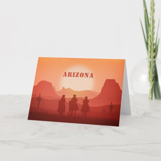 Arizona Sunset custom wenskaart Kaart (Voorkant)