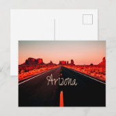 Arizona Sunset Desert Red Rocks Briefkaart (Voorkant / Achterkant)