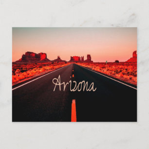 Arizona Sunset Desert Red Rocks Briefkaart