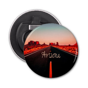 Arizona Sunset Desert Red Rocks Button Flesopener