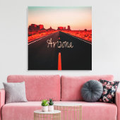 Arizona Sunset Desert Red Rocks Canvas Afdruk (Insitu (Woonkamer))