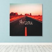 Arizona Sunset Desert Red Rocks Canvas Afdruk (Insitu (Houten vloer))