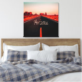 Arizona Sunset Desert Red Rocks Canvas Afdruk (Insitu (Slaapkamer))