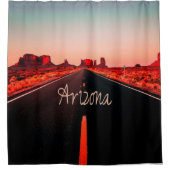 Arizona Sunset Desert Red Rocks Douchegordijn (Voorkant)