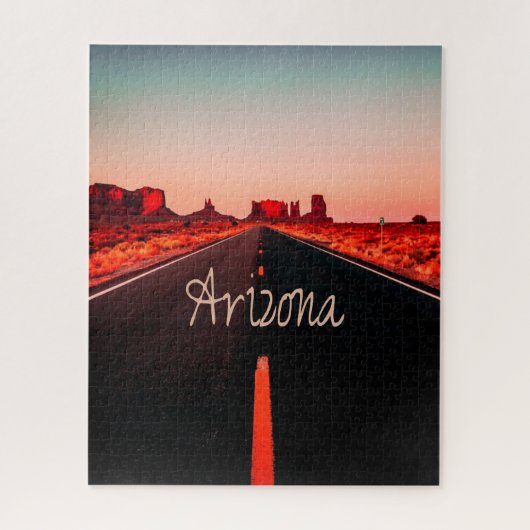 Arizona Sunset Desert Red Rocks Legpuzzel (Verticaal)