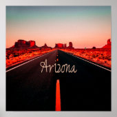 Arizona Sunset Desert Red Rocks Poster (Voorkant)
