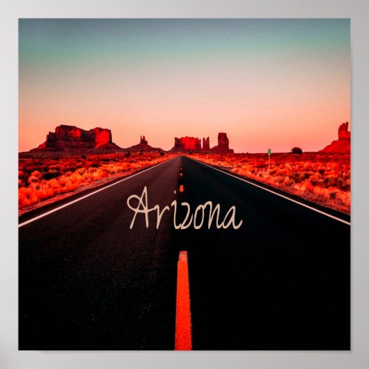 Arizona Sunset Desert Red Rocks Poster (Voorkant)
