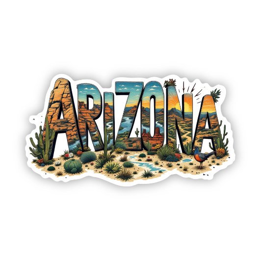 Arizona Sunset Desert Sticker | Arizona Sticker