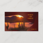 Arizona Sunset Desert Visitekaartje (Voorkant)