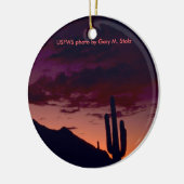 Arizona/Sunset in Sabino Canyon Keramisch Ornament (Links)