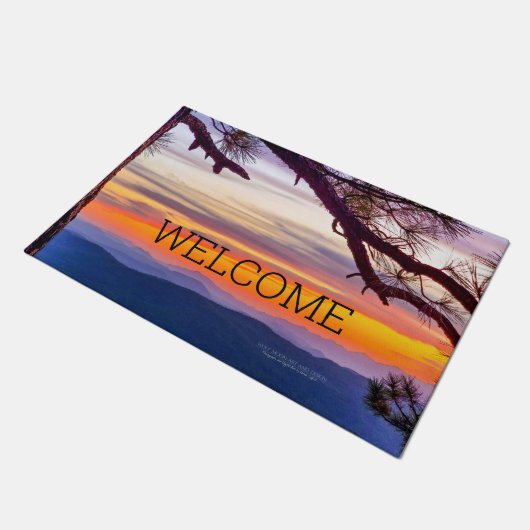 Arizona Sunset Pine Tree Mountains Schilderachtig  Deurmat (Schuin)