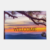 Arizona Sunset Pine Tree Mountains Schilderachtig  Deurmat (Voorkant)