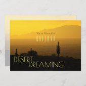 Arizona Sunset Saguaro Cactus bewegende aankondigi Aankondiging (Voorkant / Achterkant)