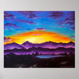 "Arizona Sunset" — Schilderachtig kunstwerk — afdr Poster