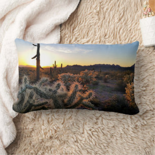 Arizona Sunset Sonoran Desert met Saguaro Cactus Kussen
