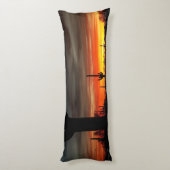 Arizona Sunset Sonoran Desert met Saguaro Cactus Lichaamskussen (Achterkant (Verticaal))