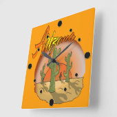 Arizona Sunset Wall Clock Vierkante Klok (Hoek)