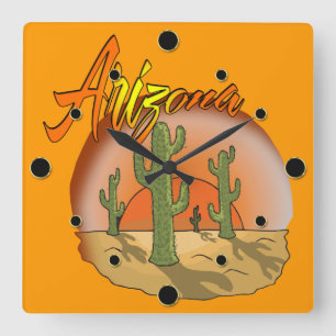 Arizona Sunset Wall Clock Vierkante Klok