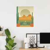 Arizona Sunset - woestijnlandschap Poster (Thuiskantoor)