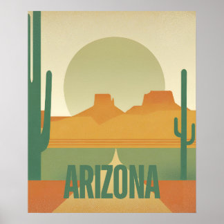 Arizona Sunset - woestijnlandschap Poster