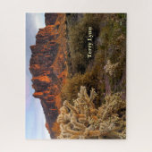 Arizona Superstition Mountain Cholla Cactus Legpuzzel (Verticaal)