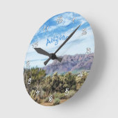 Arizona Superstition Mountains Landscape Painting Ronde Klok (Hoek)