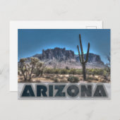 Arizona Superstition Mountains Reisfoto Briefkaart (Voorkant / Achterkant)