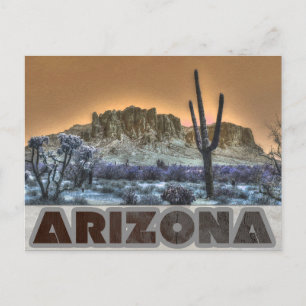 Arizona Superstition Mountains Travel Photo Postca Briefkaart
