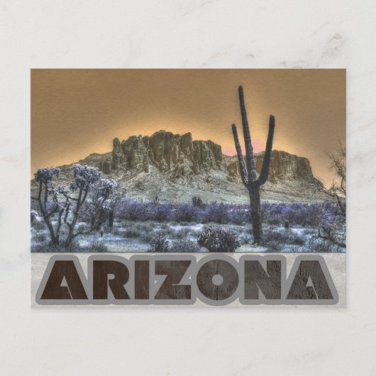 Arizona Superstition Mountains Travel Photo Postca Briefkaart (Voorkant)